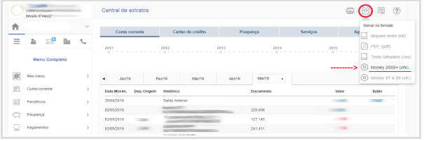 Como exportar o extrato bancário em arquivo OFX no Banco do Brasil