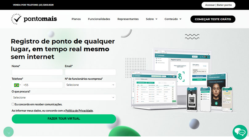 sistema de gestão de ponto pontomais