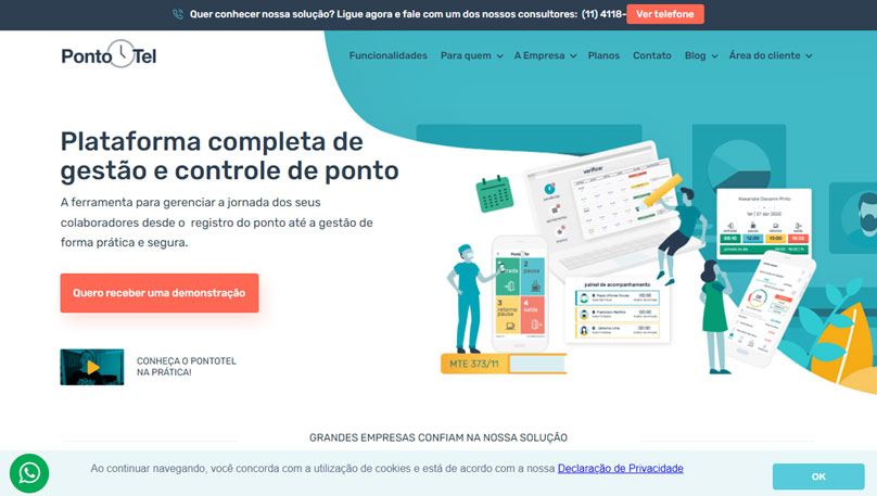 sistema de gestão de ponto pontotel