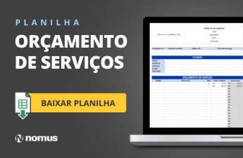 planilha de orçamento de serviços
